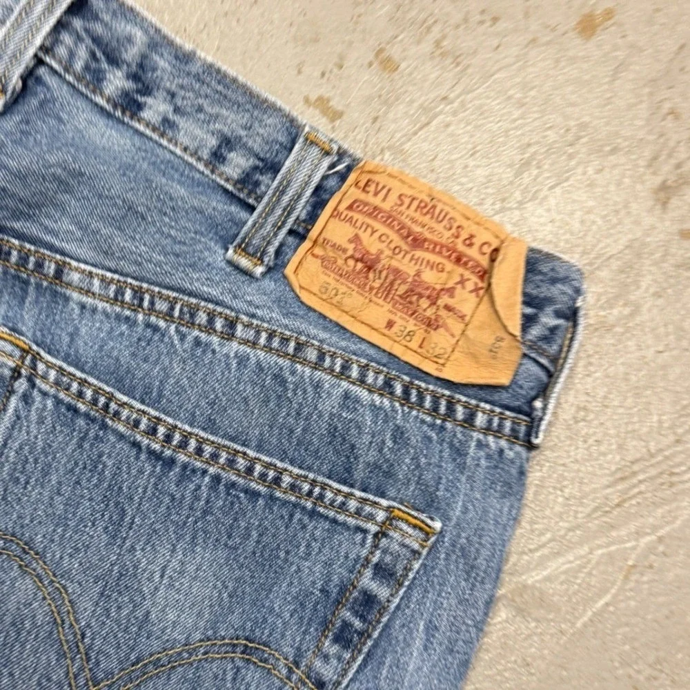Levi's 501 Jeans Blue Straight Leg Button Fly Denim‎ 36 x 27